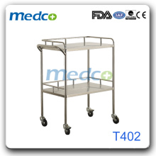 Hospital stainless steel instrument trolley Knock down constructure T402